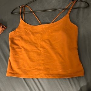 Cropped tank top. Abercrombie & Fitch Size S, color brownish